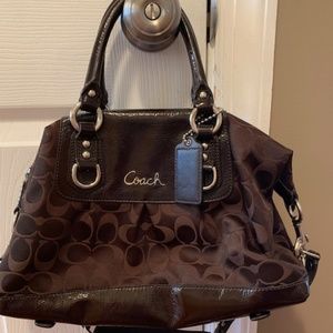 Authentic dark brown Coach bag!